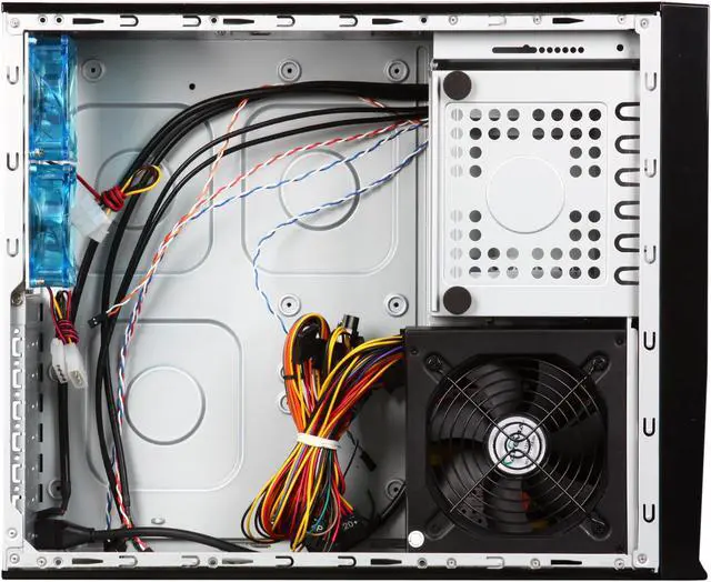 Alt view image 6 of 8 - APEVIA Black / Green SECC Steel / Aluminum X-MASTER-GN/500 ATX Media Center / HTPC Case
