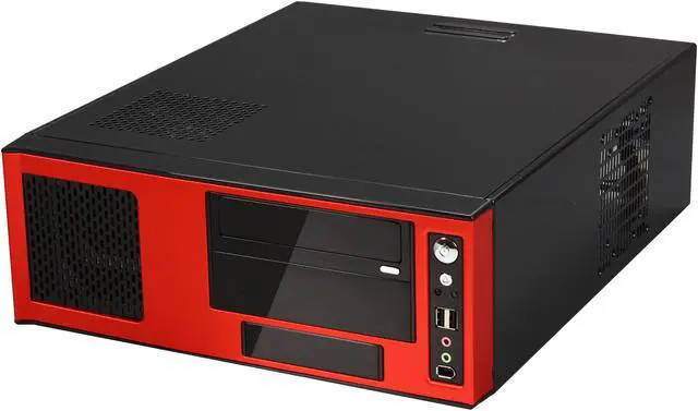 Main image of APEVIA Black / Red SECC Steel / Aluminum X-MASTER-RD/500 ATX Media Center / HTPC Case