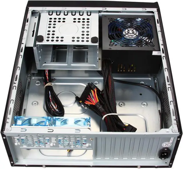 Alt view image 8 of 10 - APEVIA Black / Red SECC Steel / Aluminum X-MASTER-RD/500 ATX Media Center / HTPC Case