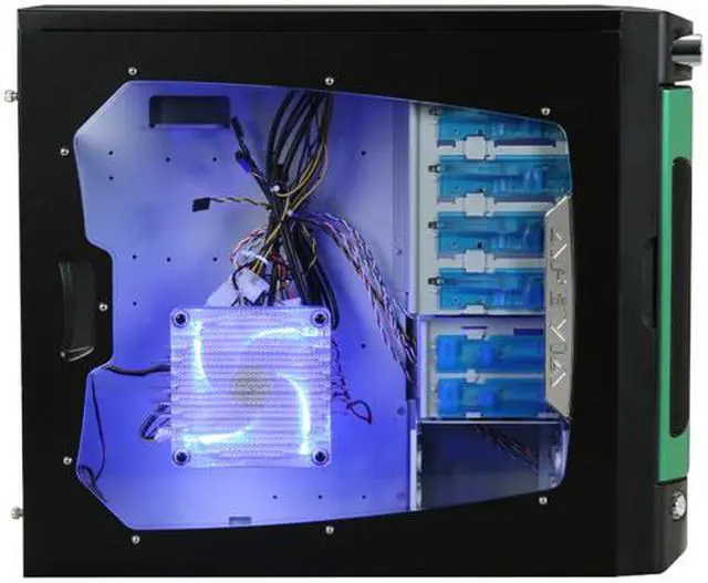 Alt view image 6 of 13 - APEVIA X-SNIPER G-Type X-SNIPERG-GN Black / Green SECC Steel ATX Mid Tower Computer Case