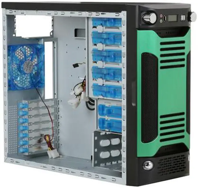 Alt view image 10 of 13 - APEVIA X-SNIPER G-Type X-SNIPERG-GN Black / Green SECC Steel ATX Mid Tower Computer Case