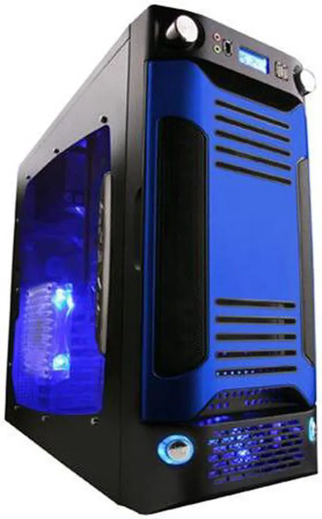 Main image of APEVIA X-SNIPER G-Type X-SNIPERG-BL Black / Blue SECC Steel ATX Mid Tower Computer Case