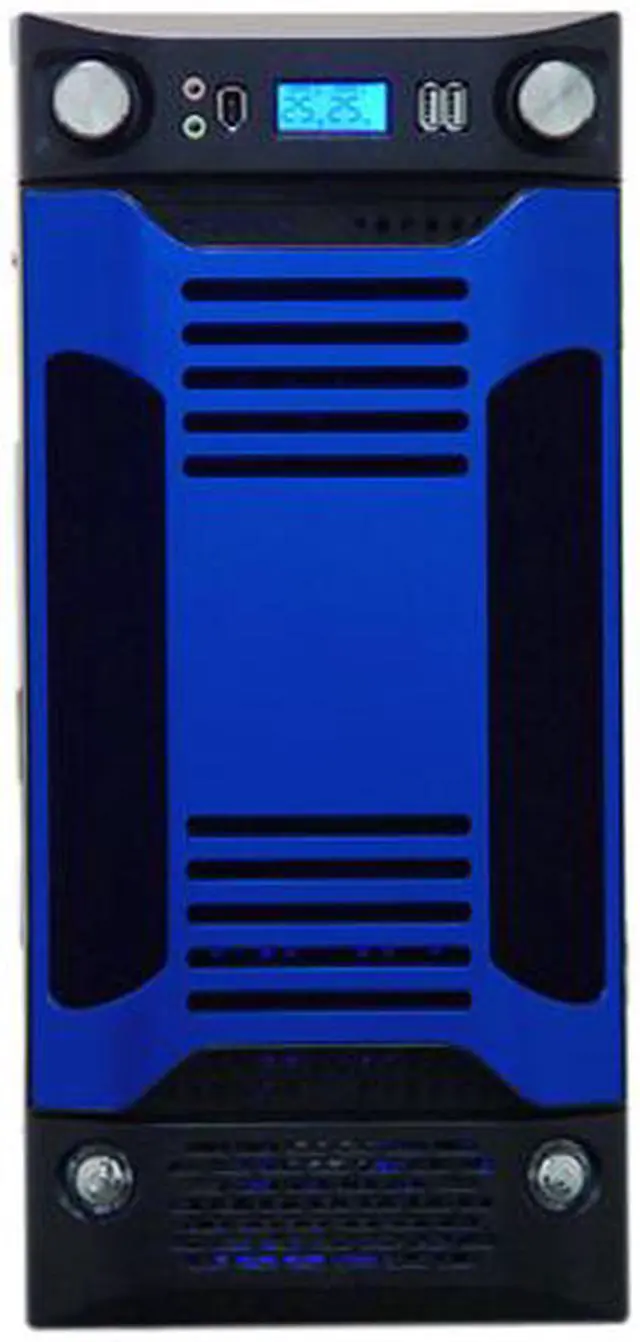 Alt view image 2 of 12 - APEVIA X-SNIPER G-Type X-SNIPERG-BL Black / Blue SECC Steel ATX Mid Tower Computer Case