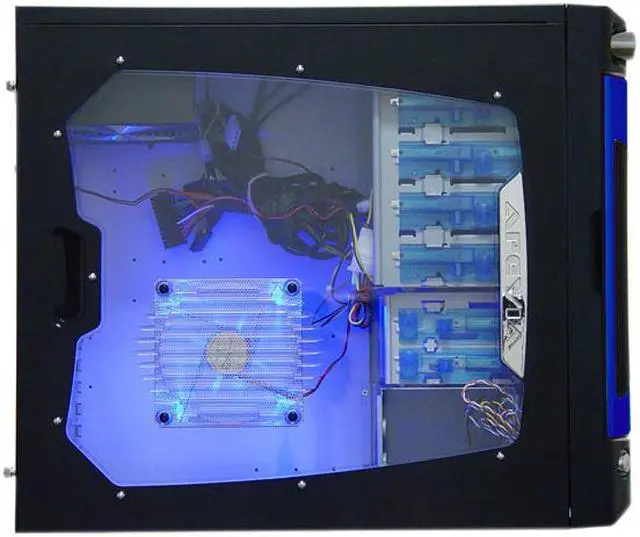 Alt view image 4 of 12 - APEVIA X-SNIPER G-Type X-SNIPERG-BL Black / Blue SECC Steel ATX Mid Tower Computer Case