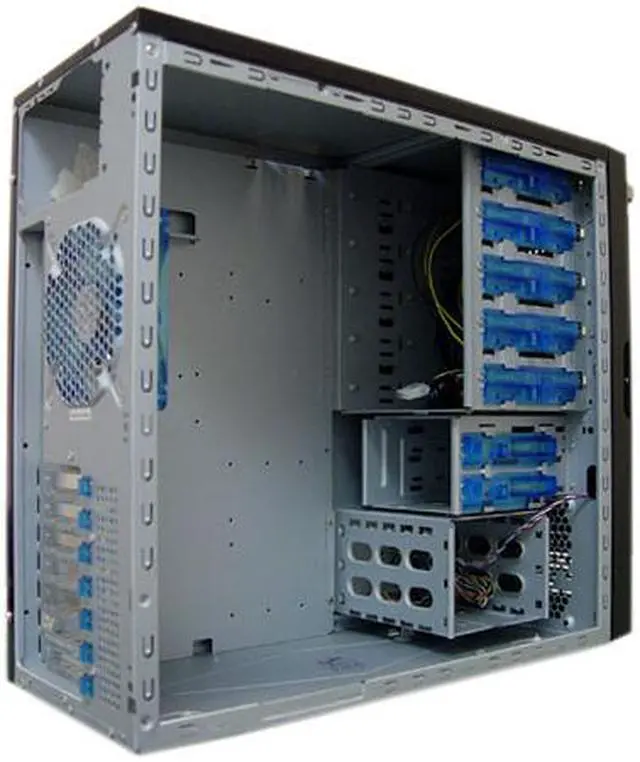 Alt view image 6 of 12 - APEVIA X-SNIPER G-Type X-SNIPERG-BL Black / Blue SECC Steel ATX Mid Tower Computer Case