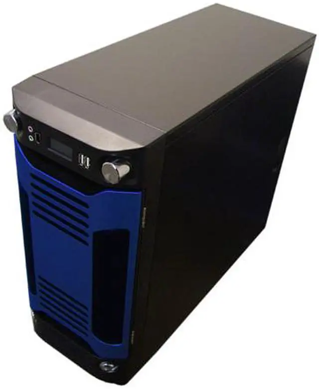 Alt view image 9 of 12 - APEVIA X-SNIPER G-Type X-SNIPERG-BL Black / Blue SECC Steel ATX Mid Tower Computer Case