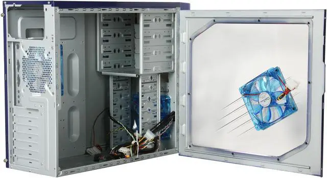 Alt view image 6 of 10 - APEVIA X-CRUISER2-BL Blue SECC Steel ATX Mid Tower Computer Case