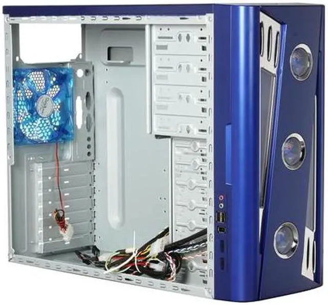 Alt view image 8 of 10 - APEVIA X-CRUISER2-BL Blue SECC Steel ATX Mid Tower Computer Case