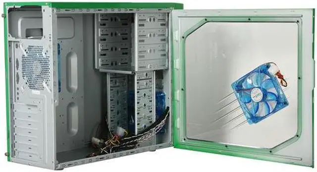 Alt view image 6 of 11 - APEVIA X-CRUISER2-GN Green SECC Steel ATX Mid Tower Computer Case