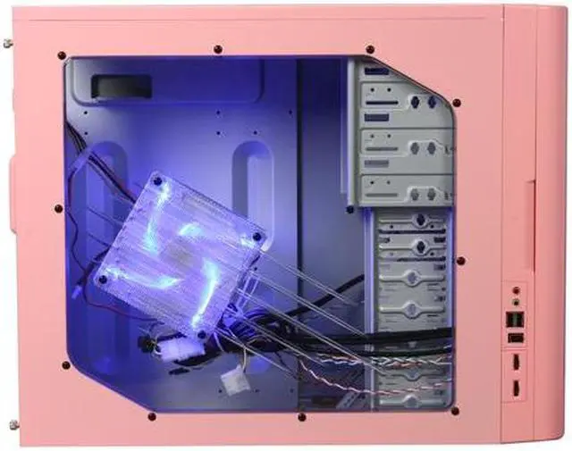 Alt view image 5 of 11 - APEVIA X-CRUISER2-PK Pink SECC Steel ATX Mid Tower Computer Case