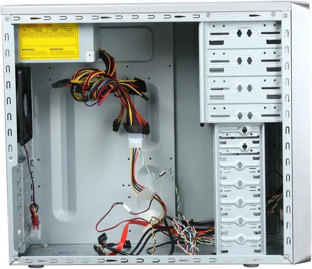 Alt view image 6 of 9 - APEVIA X-DREAMER3 X-DMR3-NW-AL/450 Silver Metal ATX Mid Tower Computer Case 450W Power Supply