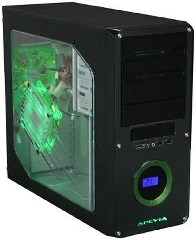 Main image of APEVIA X-DREAMER3-GN Black / Green metal ATX Mid Tower Computer Case