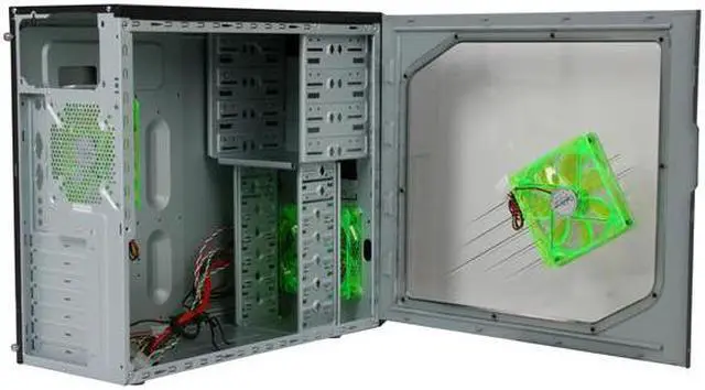 Alt view image 5 of 9 - APEVIA X-DREAMER3-GN Black / Green metal ATX Mid Tower Computer Case