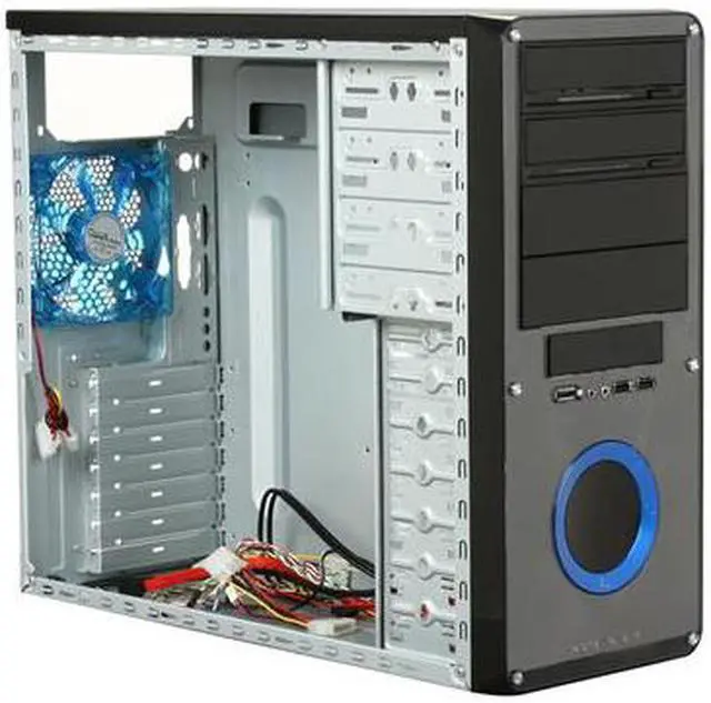 Alt view image 7 of 9 - APEVIA X-DREAMER3-BL Black / Blue metal ATX Mid Tower Computer Case