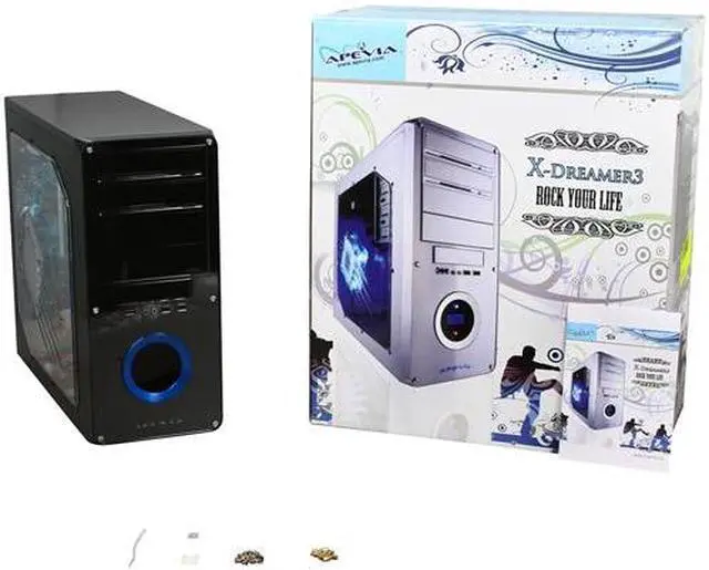 Alt view image 9 of 9 - APEVIA X-DREAMER3-BL Black / Blue metal ATX Mid Tower Computer Case