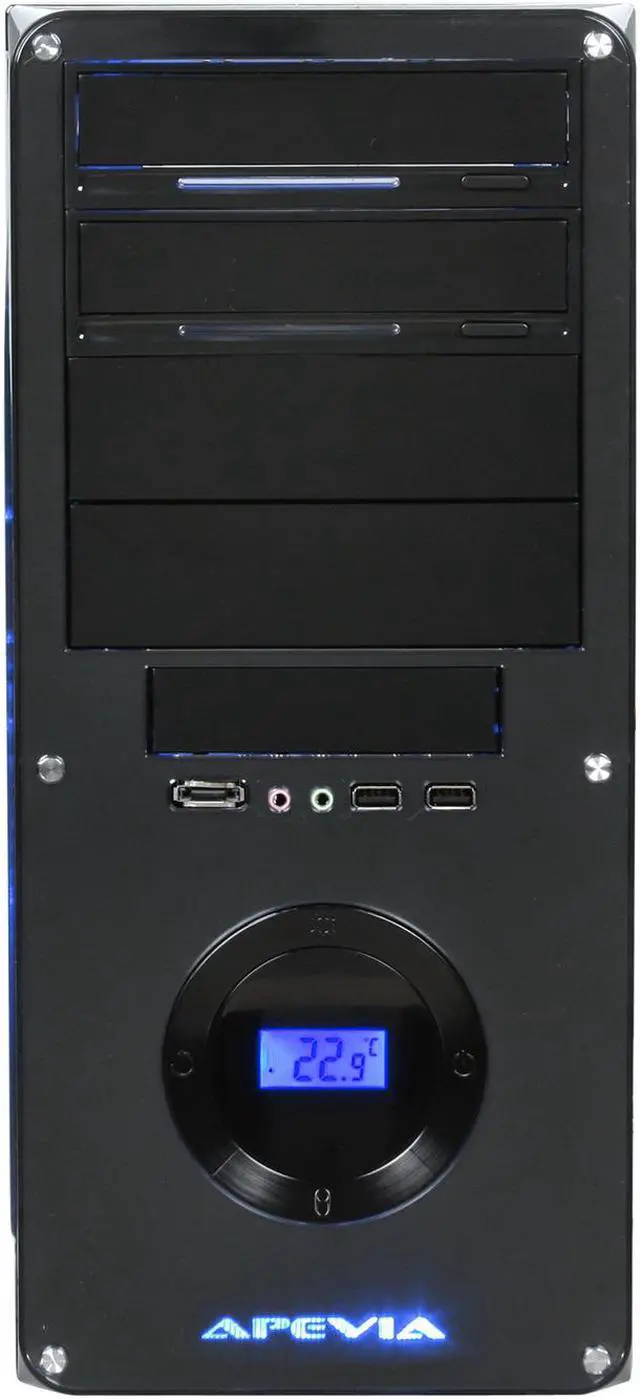 Alt view image 2 of 9 - APEVIA X-DREAMER3-BK Black Metal ATX Mid Tower Computer Case