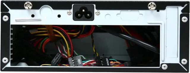 Alt view image 5 of 8 - APEVIA X-FIT-100 Black Steel Mini-ITX Tower Computer Case 250W Power Supply