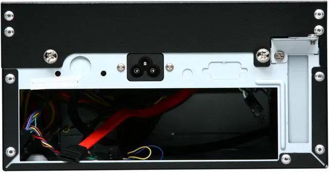 Alt view image 5 of 8 - APEVIA X-FIT-200 Black Steel Mini-ITX Tower Computer Case 250W Power Supply