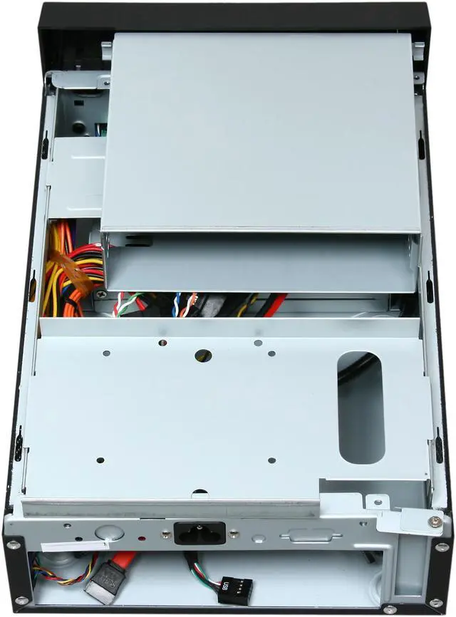 Alt view image 6 of 8 - APEVIA X-FIT-200 Black Steel Mini-ITX Tower Computer Case 250W Power Supply