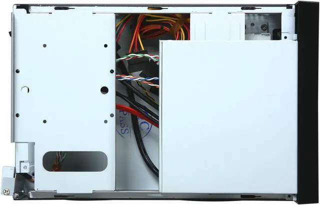 Alt view image 7 of 8 - APEVIA X-FIT-200 Black Steel Mini-ITX Tower Computer Case 250W Power Supply