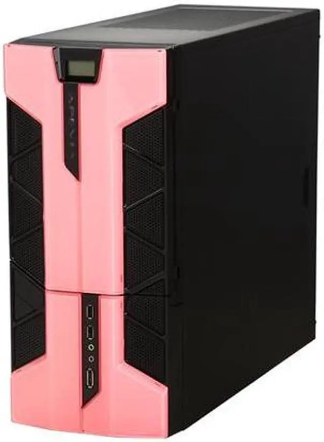 Alt view image 3 of 9 - APEVIA X-PLORER2 Series X-PLORER2-PK Black / Pink Steel ATX Mid Tower Computer Case