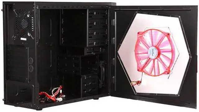 Alt view image 5 of 9 - APEVIA X-PLORER2 Series X-PLORER2-PK Black / Pink Steel ATX Mid Tower Computer Case