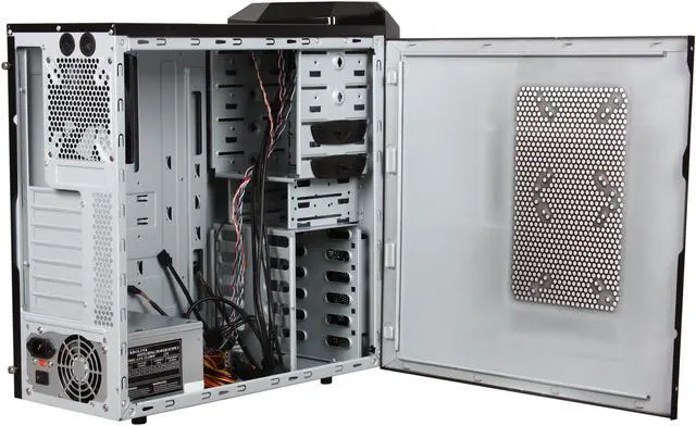 Alt view image 6 of 10 - APEVIA X-TROOPER Series X-TRP-NW-BK/450 Black Steel ATX Mid Tower Computer Case 450W Power Supply