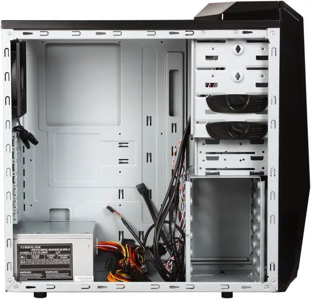 Alt view image 7 of 10 - APEVIA X-TROOPER Series X-TRP-NW-BK/450 Black Steel ATX Mid Tower Computer Case 450W Power Supply