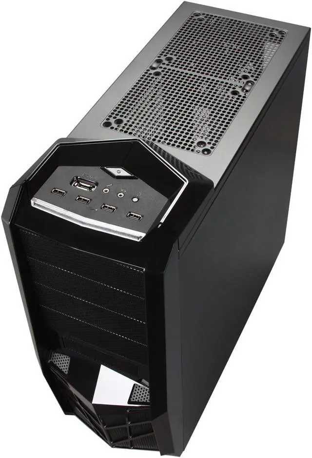 Alt view image 9 of 10 - APEVIA X-TROOPER Series X-TRP-NW-BK/450 Black Steel ATX Mid Tower Computer Case 450W Power Supply