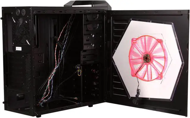 Alt view image 5 of 10 - APEVIA X-TROOPER Series X-TRP-RD Black / Red Steel ATX Mid Tower Computer Case