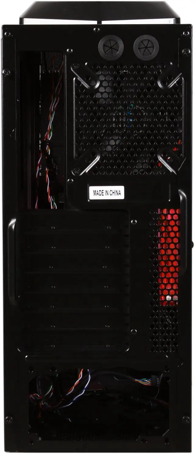 Alt view image 8 of 10 - APEVIA X-TROOPER Series X-TRP-RD Black / Red Steel ATX Mid Tower Computer Case