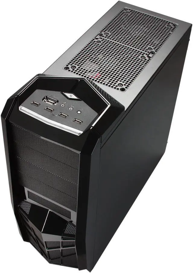 Alt view image 9 of 10 - APEVIA X-TROOPER Series X-TRP-RD Black / Red Steel ATX Mid Tower Computer Case
