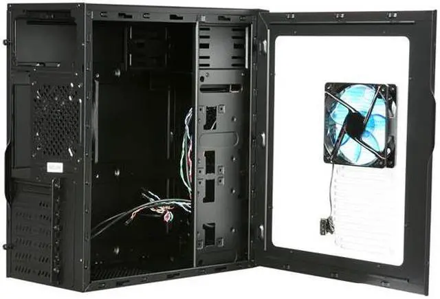 Alt view image 4 of 8 - APEVIA X-TROOPER Junior Series X-TRPJR-BK Black  Steel Micro ATX Mid Tower Computer Case  w/ Side Window