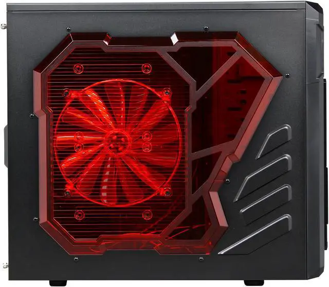 Alt view image 5 of 10 - APEVIA X-DREAMER4 Series X-DREAMER4-RD Black / Red Steel ATX Mid Tower Computer Case