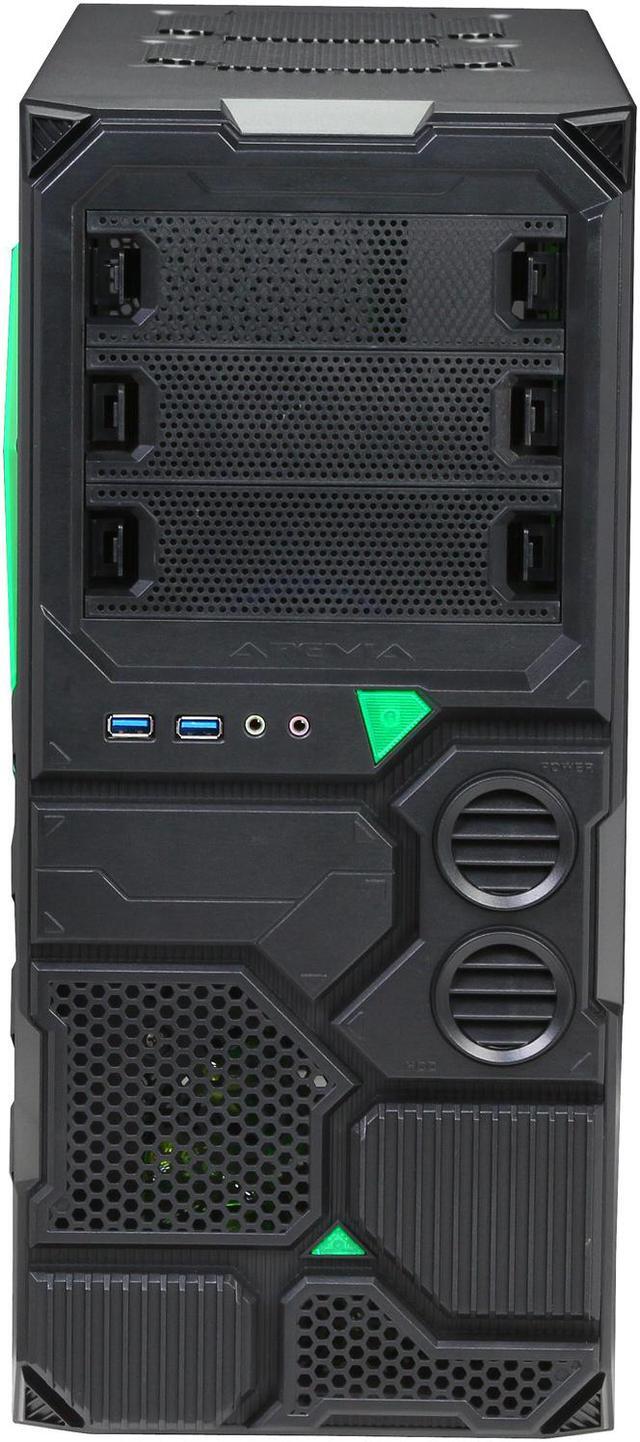 APEVIA X-Sniper X-SNIPER2-GN Black Computer Case w/ Side