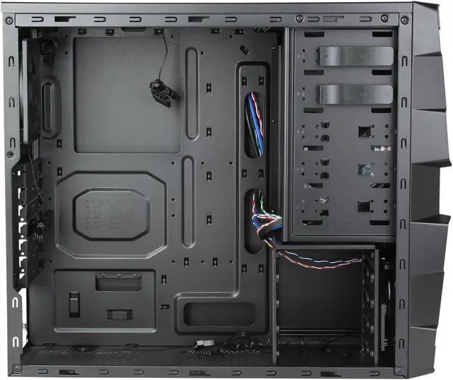 Alt view image 7 of 10 - APEVIA X-Hermes X-HERMES-RD Black / Red Steel ATX Mid Tower Computer Case w/ Side Window-Red
