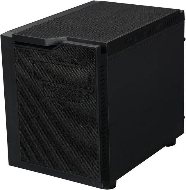 Alt view image 3 of 10 - APEVIA X-QPACK3-NW-BK Black SECC Micro ATX Cube Case Computer Case
