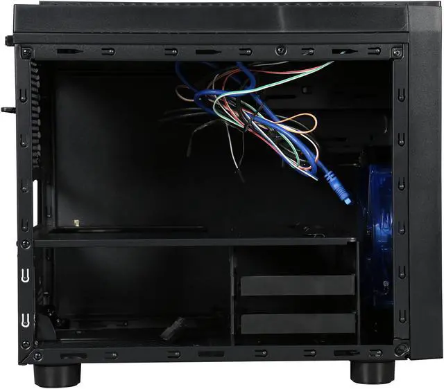 Alt view image 6 of 10 - APEVIA X-QPACK3-NW-BK Black SECC Micro ATX Cube Case Computer Case