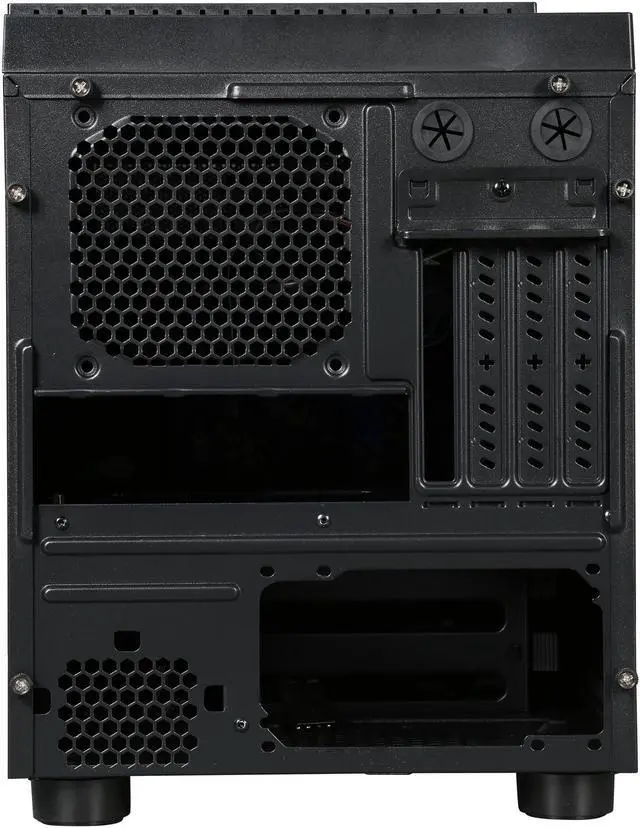 Alt view image 9 of 10 - APEVIA X-QPACK3-NW-BK Black SECC Micro ATX Cube Case Computer Case