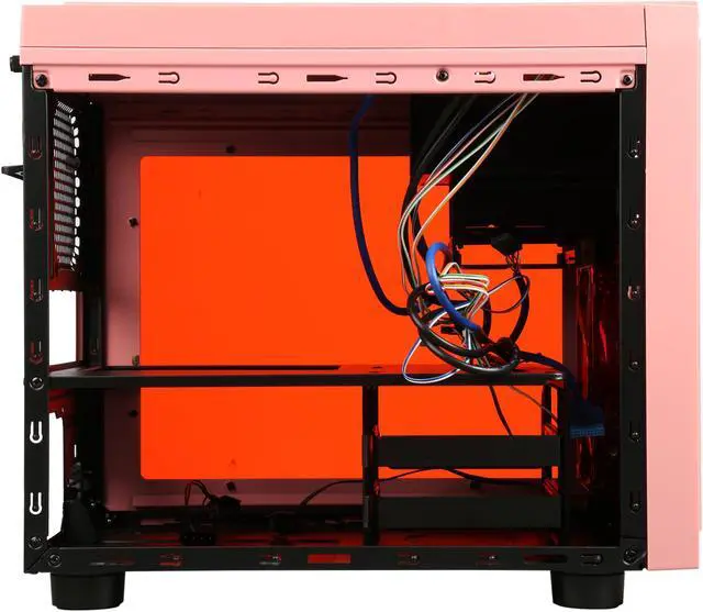 Alt view image 6 of 8 - APEVIA X-QPACK3-PK Pink SECC Micro ATX Cube Case Computer Case