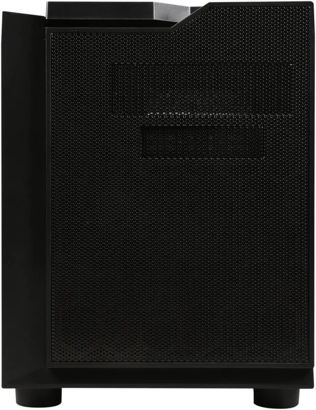 Alt view image 3 of 10 - APEVIA X-QPACK3-CL Black Case w/ White LED Fan SECC Black Metal Micro ATX Cube Case Computer Case