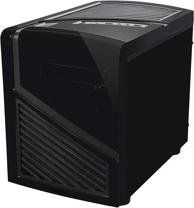 Alt view image 3 of 11 - APEVIA X-QBER-NW-BK Black SECC Micro ATX / ITX Cube Case Computer Case