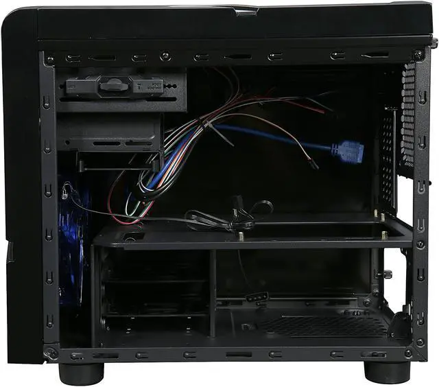 Alt view image 7 of 11 - APEVIA X-QBER-NW-BK Black SECC Micro ATX / ITX Cube Case Computer Case