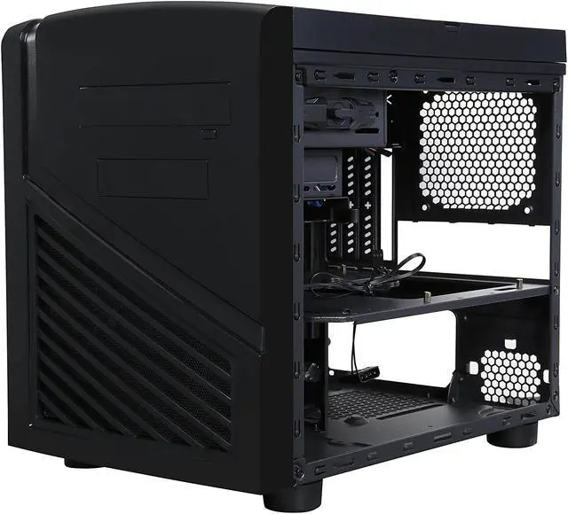 Alt view image 8 of 11 - APEVIA X-QBER-NW-BK Black SECC Micro ATX / ITX Cube Case Computer Case