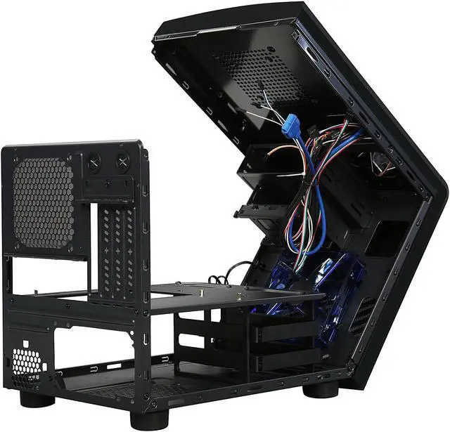 Alt view image 9 of 11 - APEVIA X-QBER-NW-BK Black SECC Micro ATX / ITX Cube Case Computer Case