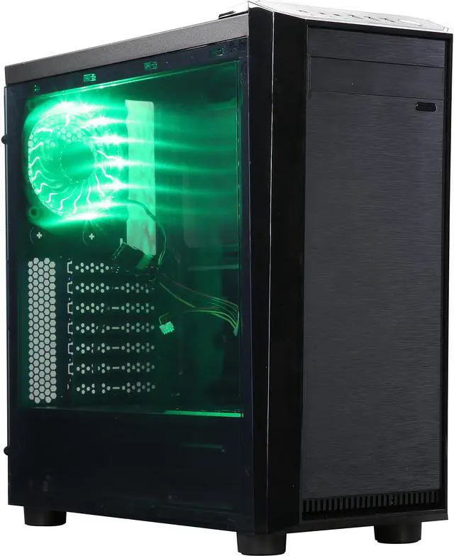 Main image of APEVIA X-MIRAGE X-MIRAGE-GN Black / Green SECC Black Metal Chassis, ABS Plastic Front Panel ATX Mid Tower Computer Case