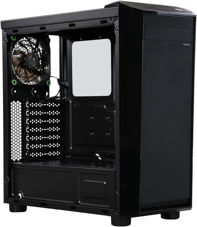 Alt view image 7 of 8 - APEVIA X-MIRAGE X-MIRAGE-GN Black / Green SECC Black Metal Chassis, ABS Plastic Front Panel ATX Mid Tower Computer Case