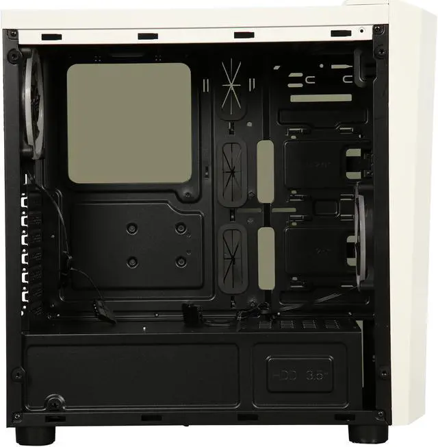 Alt view image 6 of 9 - APEVIA X-MirageDx-WH White Metal ATX Mid Tower Mid Tower Case w/ 2 x Side Tempered Glass Windows, USB3.0 / USB2.0 / Audio Ports
