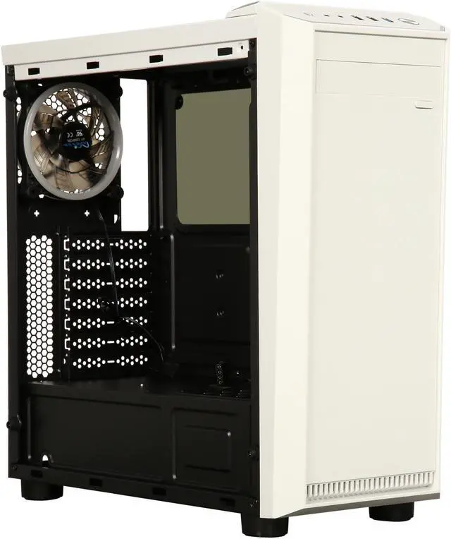 Alt view image 7 of 9 - APEVIA X-MirageDx-WH White Metal ATX Mid Tower Mid Tower Case w/ 2 x Side Tempered Glass Windows, USB3.0 / USB2.0 / Audio Ports