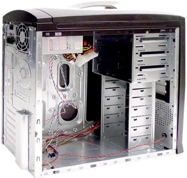 Alt view image 4 of 8 - POWMAX CP03294HL-5 Black All metal construction (SGCC) ATX Mid Tower Computer Case 400W Power Supply